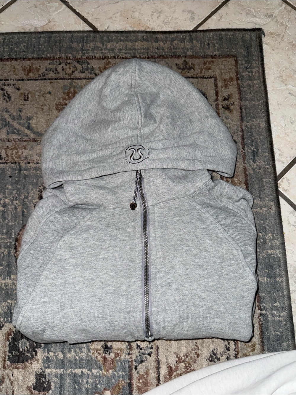 lululemon athletica Grey Cropped Half-Zip Scuba